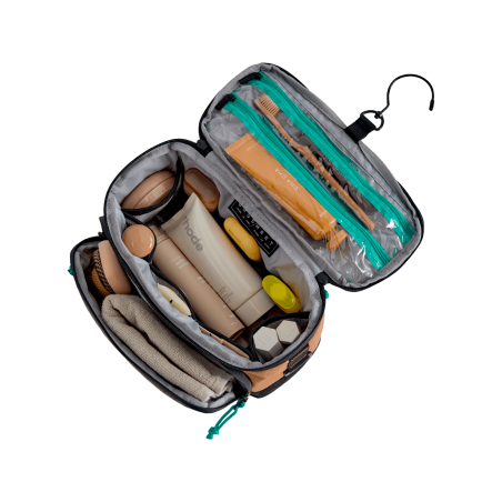 Trousse de toilette suspendue 4,5L BLAST - Pecan - Vue du dessus ouvert