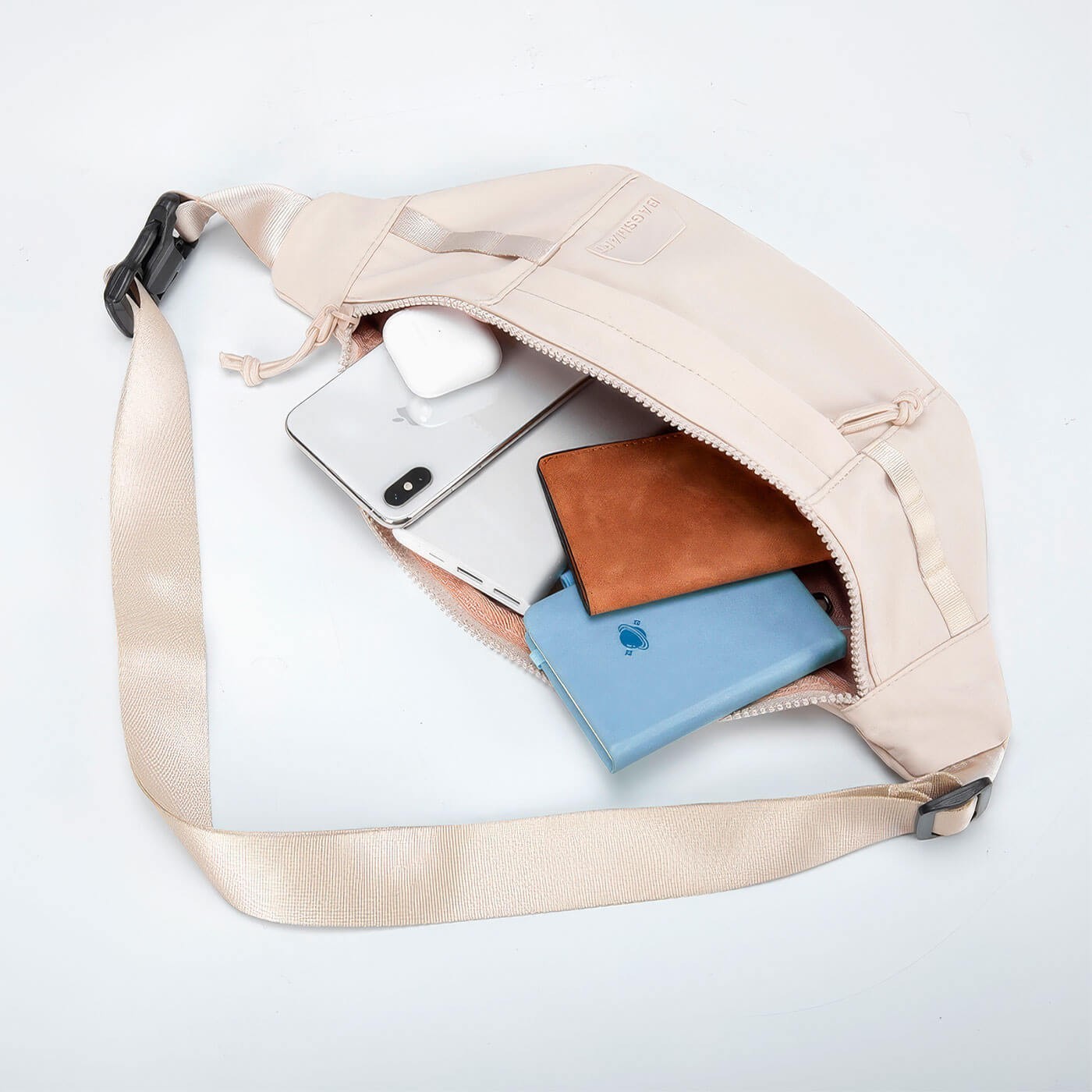 Sac banane BLAST - Beige - Vue du dessus ouvert