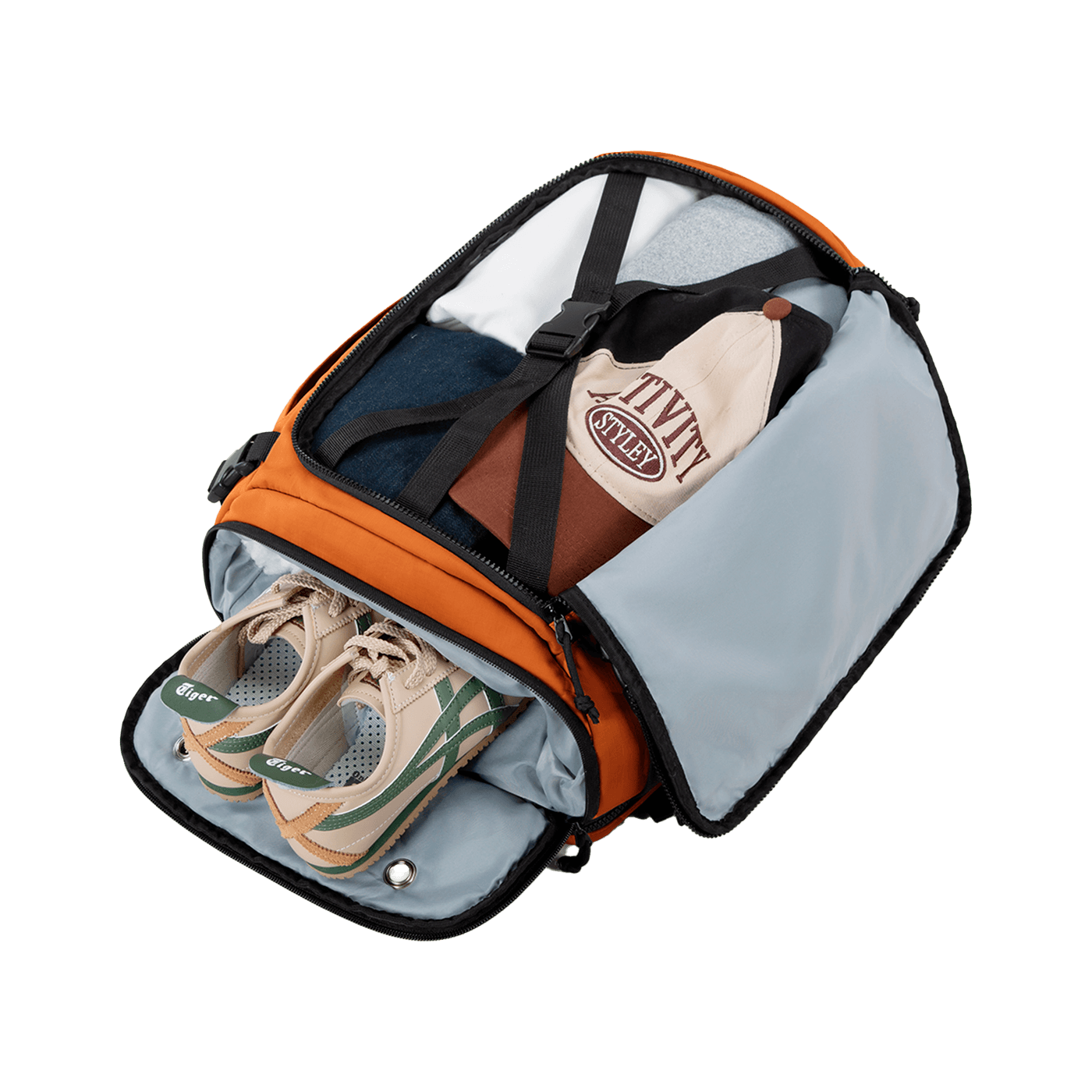 Sac à dos Underseat BLAST - Tangerine - Vue du dessus ouvert