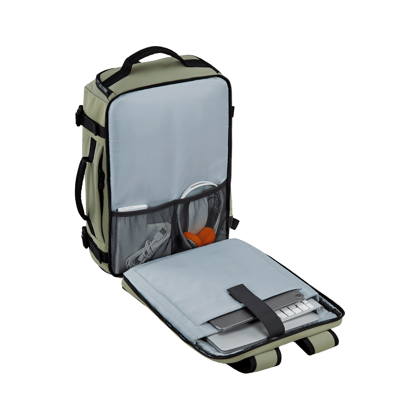 Sac à dos Underseat BLAST - Vert - Vue de derrière ouvert