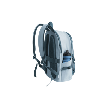 Pack Voyage 25L ouverture 180° SOAR - Bleu Ciel - Vue de dos avec une gourde