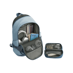 Pack Voyage 25L ouverture 180° SOAR - Bleu Ciel - Vue du dessus ouvert
