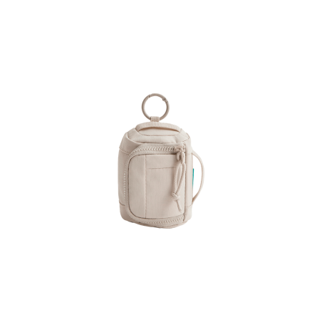 Mini pochette AirPods & Buds - Beige - Vue de face