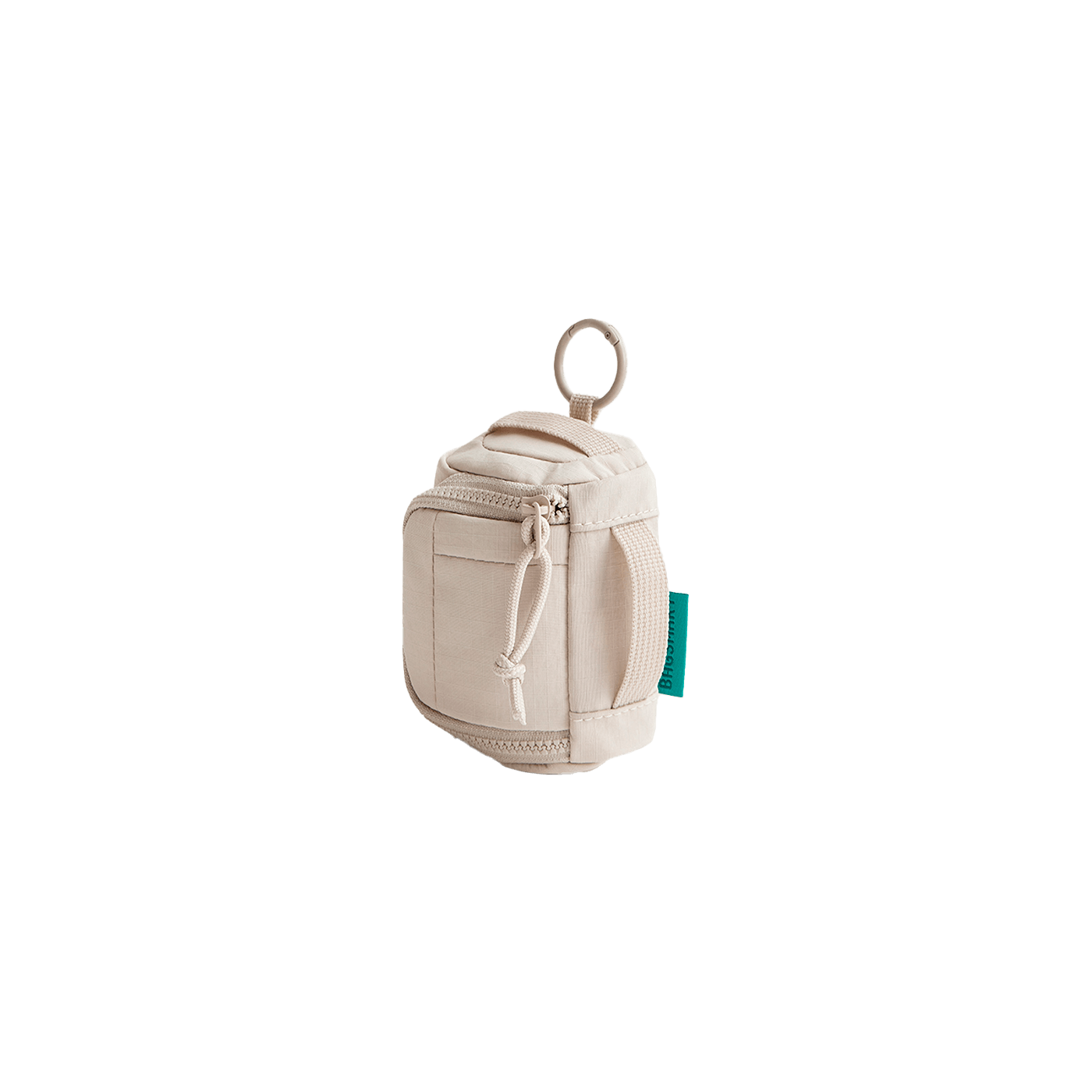 Mini pochette AirPods & Buds - Beige - Vue de profil