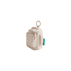 Mini pochette AirPods & Buds - Beige - Vue de profil