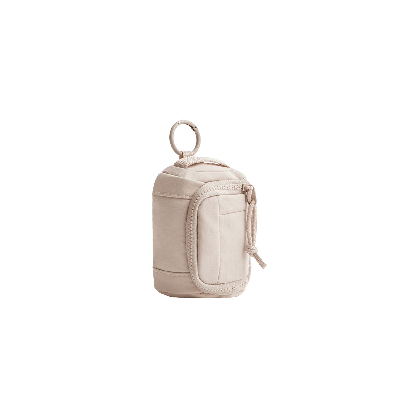 Mini pochette AirPods & Buds - Beige - Vue de profil