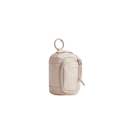 Mini pochette AirPods & Buds - Beige - Vue de profil