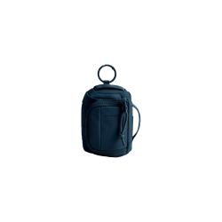 Mini pochette AirPods & Buds - Bleu Marine - Vue de face