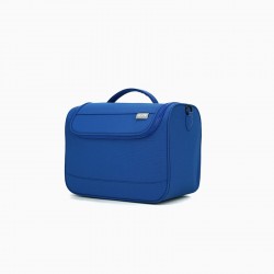 Vanity case souple bleu